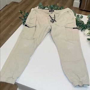 Men's Beige Cargo Pants